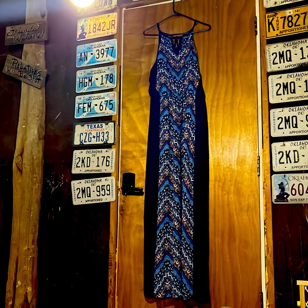 Women's long blue maxi dress size extra large from maurices